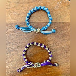 Good Luck Rope Bracelets, sold as a set of 2